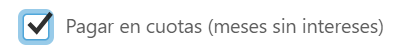 Pagar en cuotas